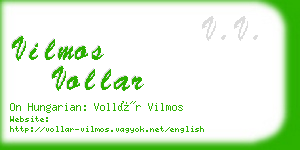 vilmos vollar business card